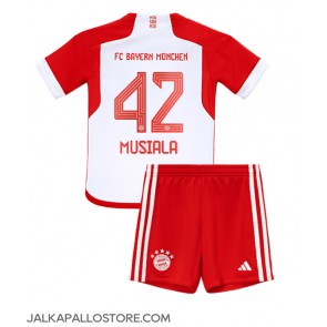Bayern Munich Jamal Musiala #42 Kotipaita Lapsille 2023-24 Lyhythihainen (+ shortsit)